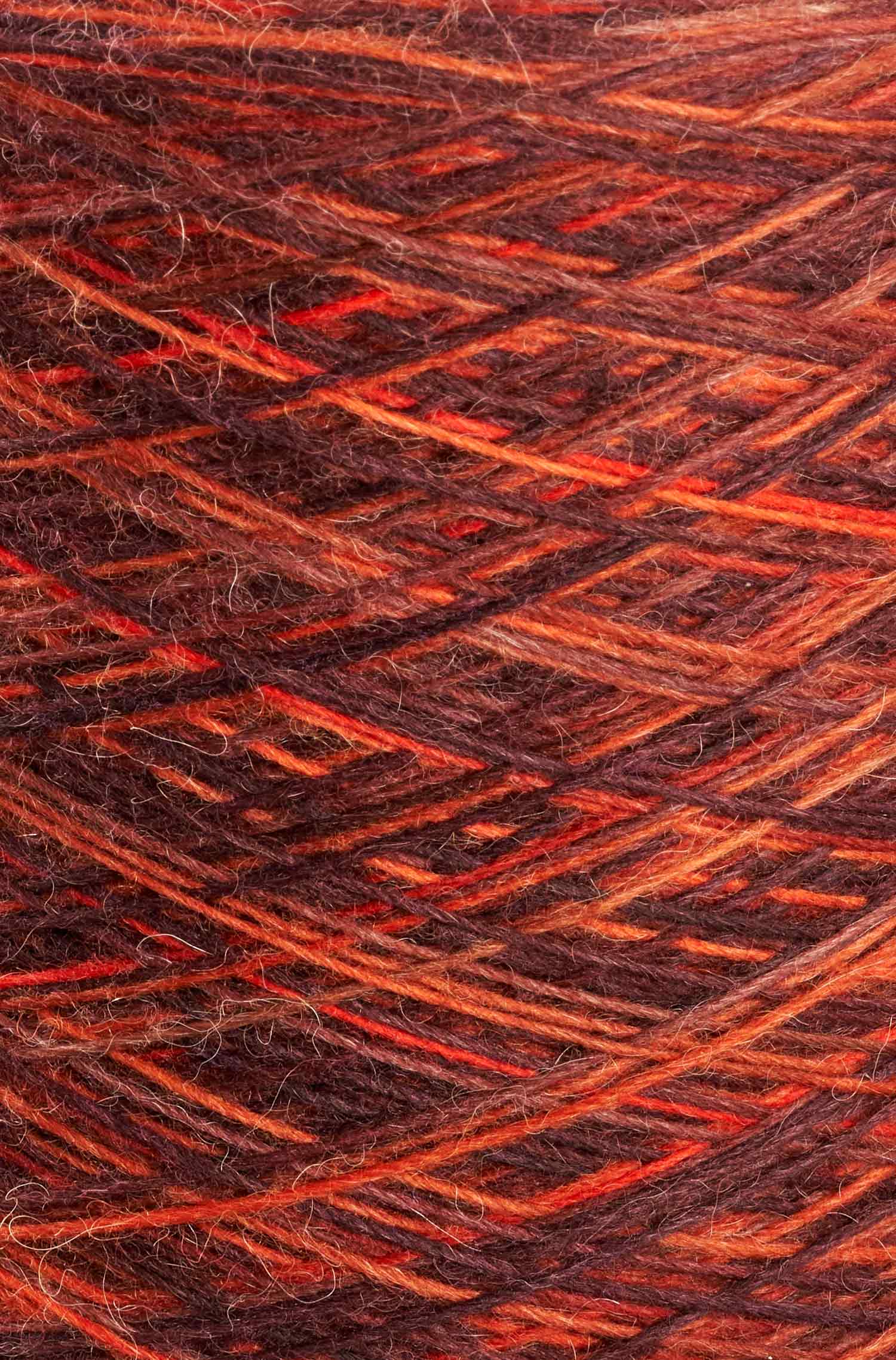 Alpaka Sockengarn MULTICOLOR | 1kg Kone-kupfer/orange