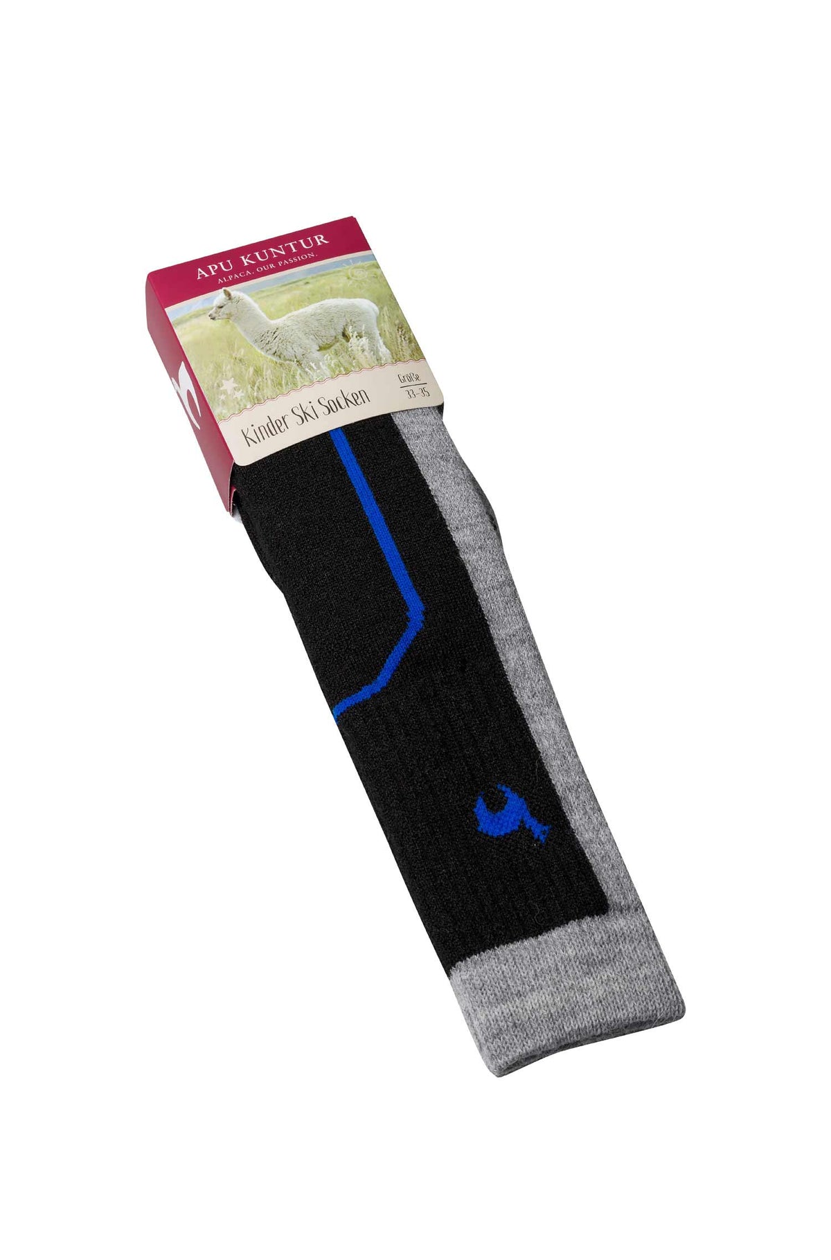 Kinder Socken SKI-schwarz/grau