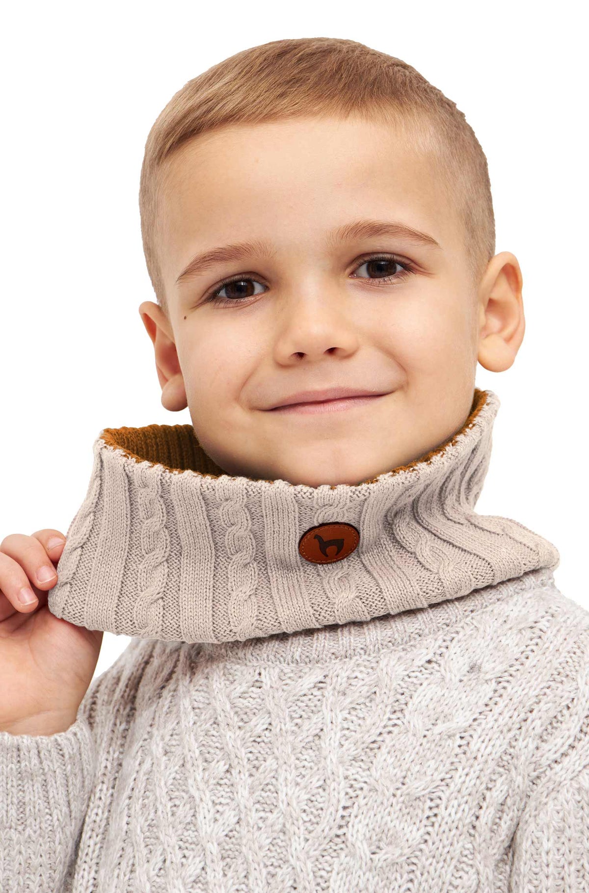 Kinder Loopschal ELISUAVE-sand/ocker