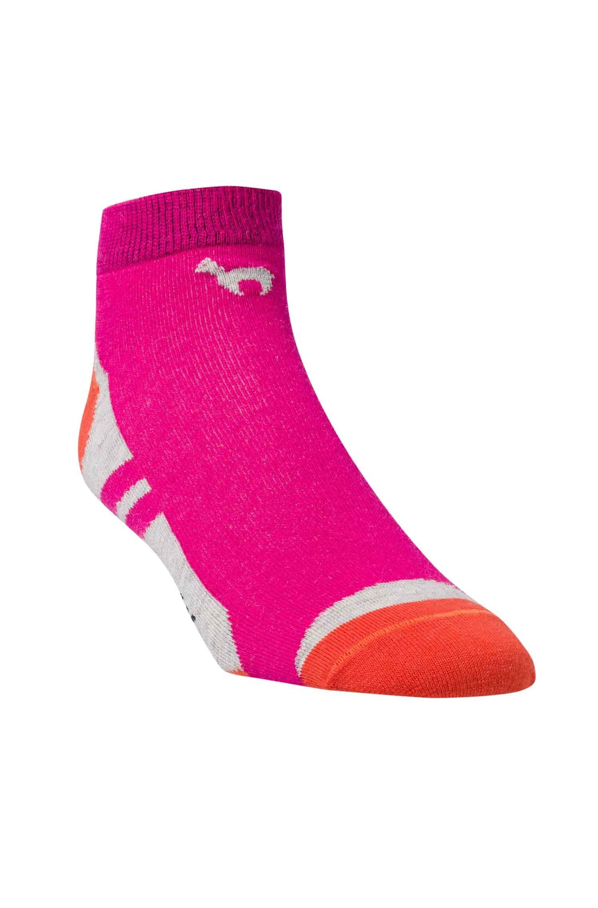 Alpaka Socken SPORT SNEAKER-fuchsia/orange