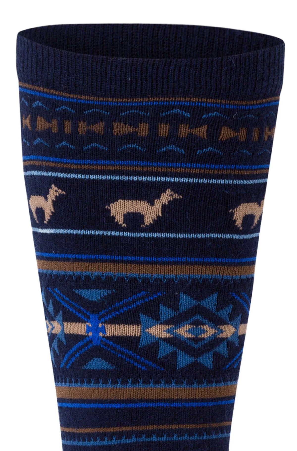 Alpaka Socken JAQUARD-marine/royal
