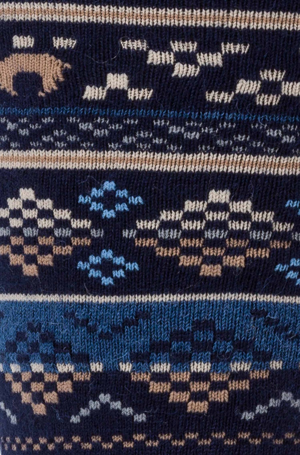 Alpaka Socken INKA-blau/sand